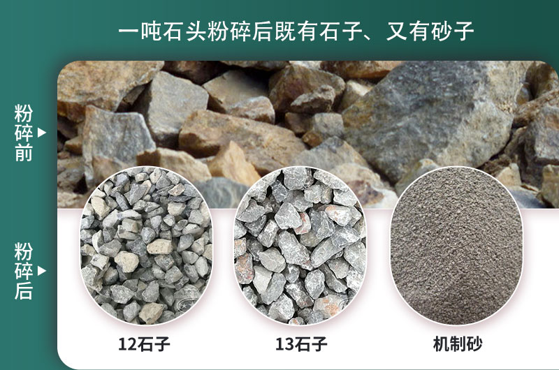 一噸石頭能出多少噸石子，石子破碎設(shè)備有哪些